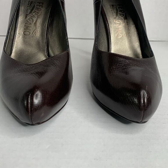 Salvatore Ferragamo dark brown high heel pumps - Picture 3 of 11
